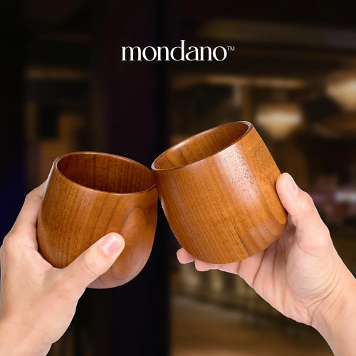 Ember Wooden Bourbon Glasses Set of 2